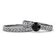 1 - Ronia Classic Black and White Diamond Bridal Set Ring 