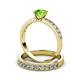 3 - Ronia Classic Peridot and Diamond Bridal Set Ring 