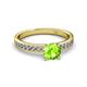 2 - Salana Classic Peridot and Diamond Engagement Ring 