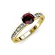 3 - Salana Classic Red Garnet and Diamond Engagement Ring 