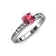 3 - Salana Classic Rhodolite Garnet and Diamond Engagement Ring 