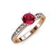 3 - Salana Classic Ruby and Diamond Engagement Ring 