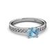 2 - Salana Classic Aquamarine and Diamond Engagement Ring 