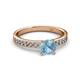 2 - Salana Classic Aquamarine and Diamond Engagement Ring 