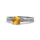 Salana Classic Citrine and Diamond Engagement Ring Citrine and Diamond Womens Engagement Ring ctw K White Gold
