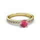 2 - Salana Classic Rhodolite Garnet and Diamond Engagement Ring 