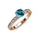 3 - Salana Classic London Blue Topaz and Diamond Engagement Ring 