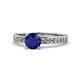 1 - Salana Classic Blue Sapphire and Diamond Engagement Ring 