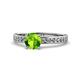 1 - Salana Classic Peridot and Diamond Engagement Ring 