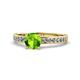 1 - Salana Classic Peridot and Diamond Engagement Ring 