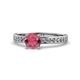 1 - Salana Classic Rhodolite Garnet and Diamond Engagement Ring 