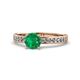 1 - Salana Classic Emerald and Diamond Engagement Ring 