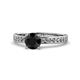 Salana Classic Black and White Diamond Engagement Ring Black and White Diamond Womens Engagement Ring ctw K White Gold
