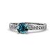 1 - Salana Classic Blue and White Diamond Engagement Ring 