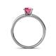 4 - Salana Classic Pink Tourmaline and Diamond Engagement Ring 