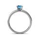 4 - Salana Classic Blue Topaz and Diamond Engagement Ring 