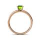 4 - Salana Classic Peridot and Diamond Engagement Ring 