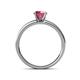 4 - Salana Classic Rhodolite Garnet and Diamond Engagement Ring 