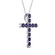 2 - Amen Blue Sapphire Cross Pendant 