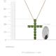 4 - Amen Green Garnet Cross Pendant 