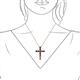 3 - Amen Rhodolite Garnet Cross Pendant 