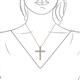 3 - Amen White Sapphire Cross Pendant 