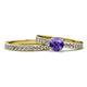 Salana Classic Iolite and Diamond Bridal Set Ring 