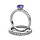 3 - Salana Classic Tanzanite and Diamond Bridal Set Ring 