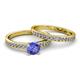2 - Salana Classic Tanzanite and Diamond Bridal Set Ring 