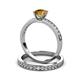3 - Salana Classic Citrine and Diamond Bridal Set Ring 