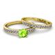 2 - Salana Classic Peridot and Diamond Bridal Set Ring 