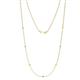 1 - Salina (7 Stn/1.9mm) Yellow and White Diamond on Cable Necklace 