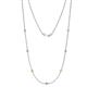 1 - Salina (7 Stn/2.3mm) Yellow and White Diamond on Cable Necklace 