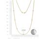 2 - Salina (7 Stn/2.3mm) White Sapphire on Cable Necklace 