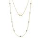 Adia (9 Stn/2.7mm) Blue Diamond on Cable Necklace 