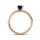 4 - Salana Classic Blue Sapphire and Diamond Engagement Ring 