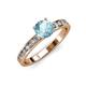 3 - Salana Classic Aquamarine and Diamond Engagement Ring 