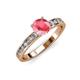 3 - Salana Classic Pink Tourmaline and Diamond Engagement Ring 