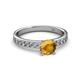 2 - Salana Classic Citrine and Diamond Engagement Ring 