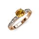 3 - Salana Classic Citrine and Diamond Engagement Ring 