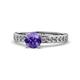 1 - Salana Classic Iolite and Diamond Engagement Ring 