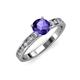 3 - Salana Classic Iolite and Diamond Engagement Ring 