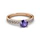2 - Salana Classic Iolite and Diamond Engagement Ring 