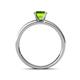 4 - Salana Classic Peridot and Diamond Engagement Ring 