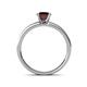 4 - Salana Classic Red Garnet and Diamond Engagement Ring 