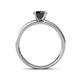 4 - Salana Classic Black and White Diamond Engagement Ring 