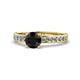 1 - Salana Classic Black and White Diamond Engagement Ring 