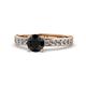 1 - Salana Classic Black and White Diamond Engagement Ring 