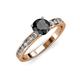 3 - Salana Classic Black and White Diamond Engagement Ring 