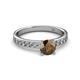 2 - Salana Classic Smoky Quartz and Diamond Engagement Ring 